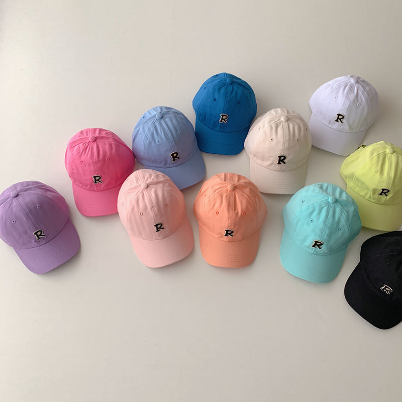 Wholesale Children's Simple R Letter Cotton Baseball Cap